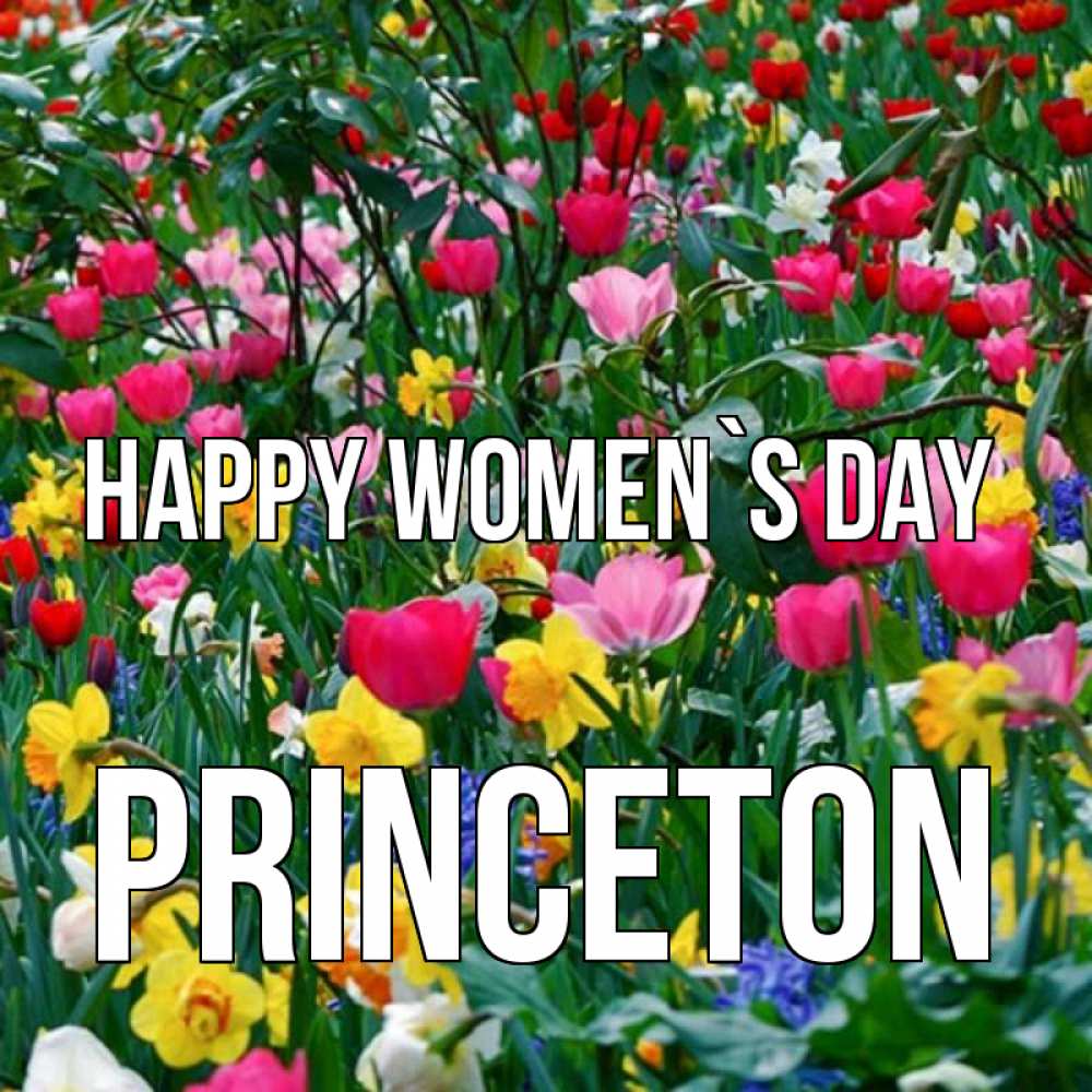 Greetings card с именем, Princeton happy women`s day с международным женским днем поздравления для женщины Greetings with text for free download 